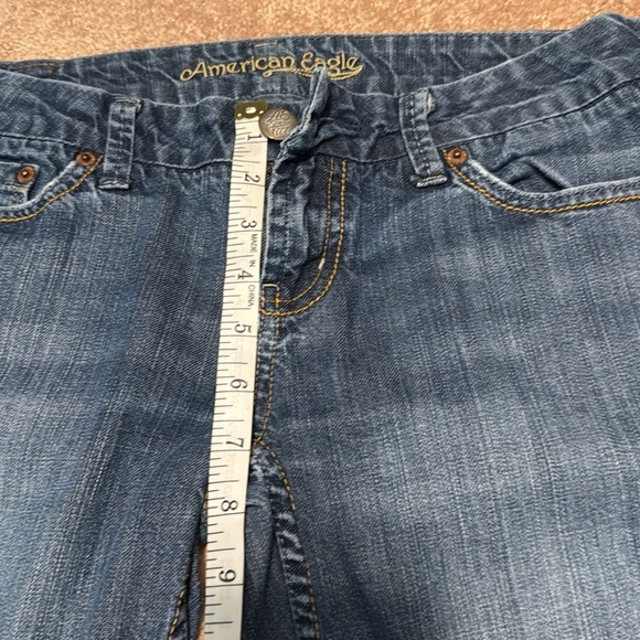 Y2K American eagle low rise flare leg Jean size 4 regular - Picture 4 of 10